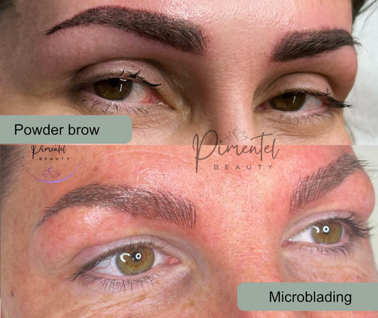 Powder brows vs microblading