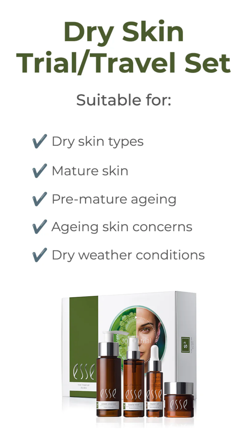 Esse Skincare Dry Skin Trial Pack/ Travel Sett